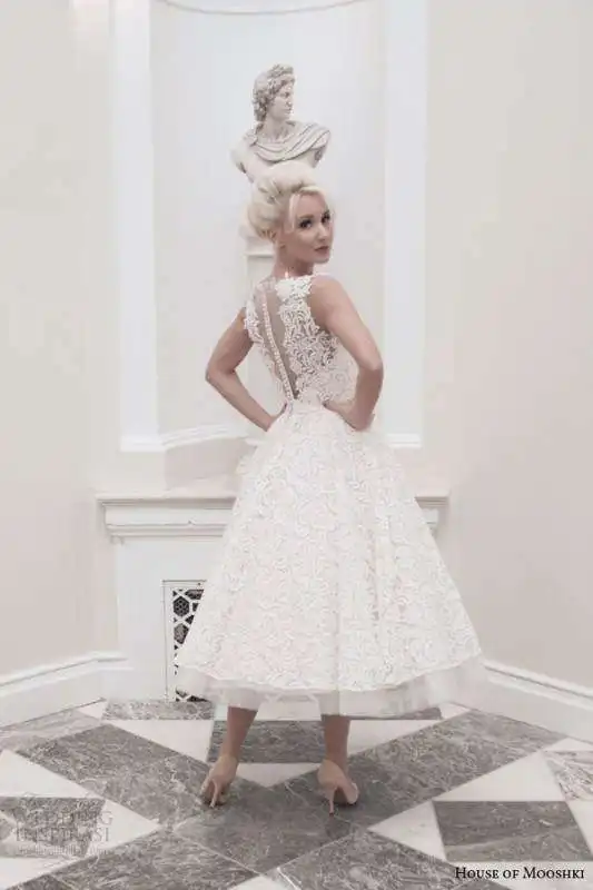 house-of-mooshki-bridal-autumn-2014-dara-sleeveless-blush-tea-length-wedding-dress-back-view